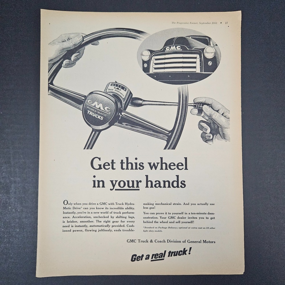 1953 GMC Hydra-Matic Truck & Coach Division GM General Motors Vintage Print Ad